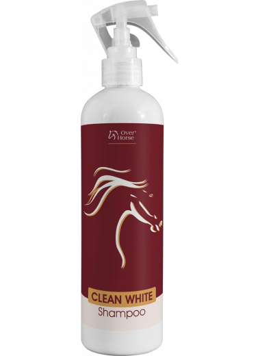 Clean White Shampoo Over Horse suchy szampon dlaa siwych koni 400ml